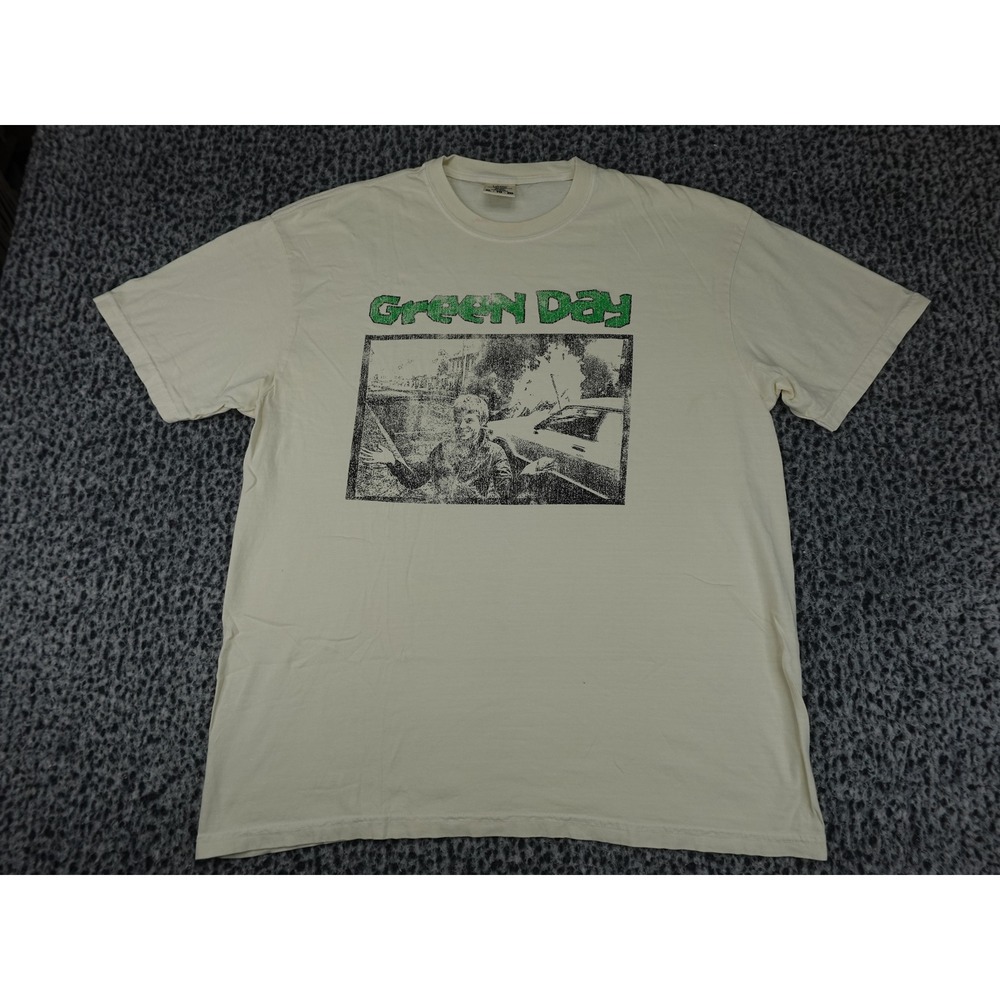 Comfort Colors Green Day Tour 2024 T-Shirt Mens XL Cream Graphic Band Tee